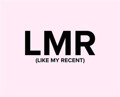 what does lmr mean in texting